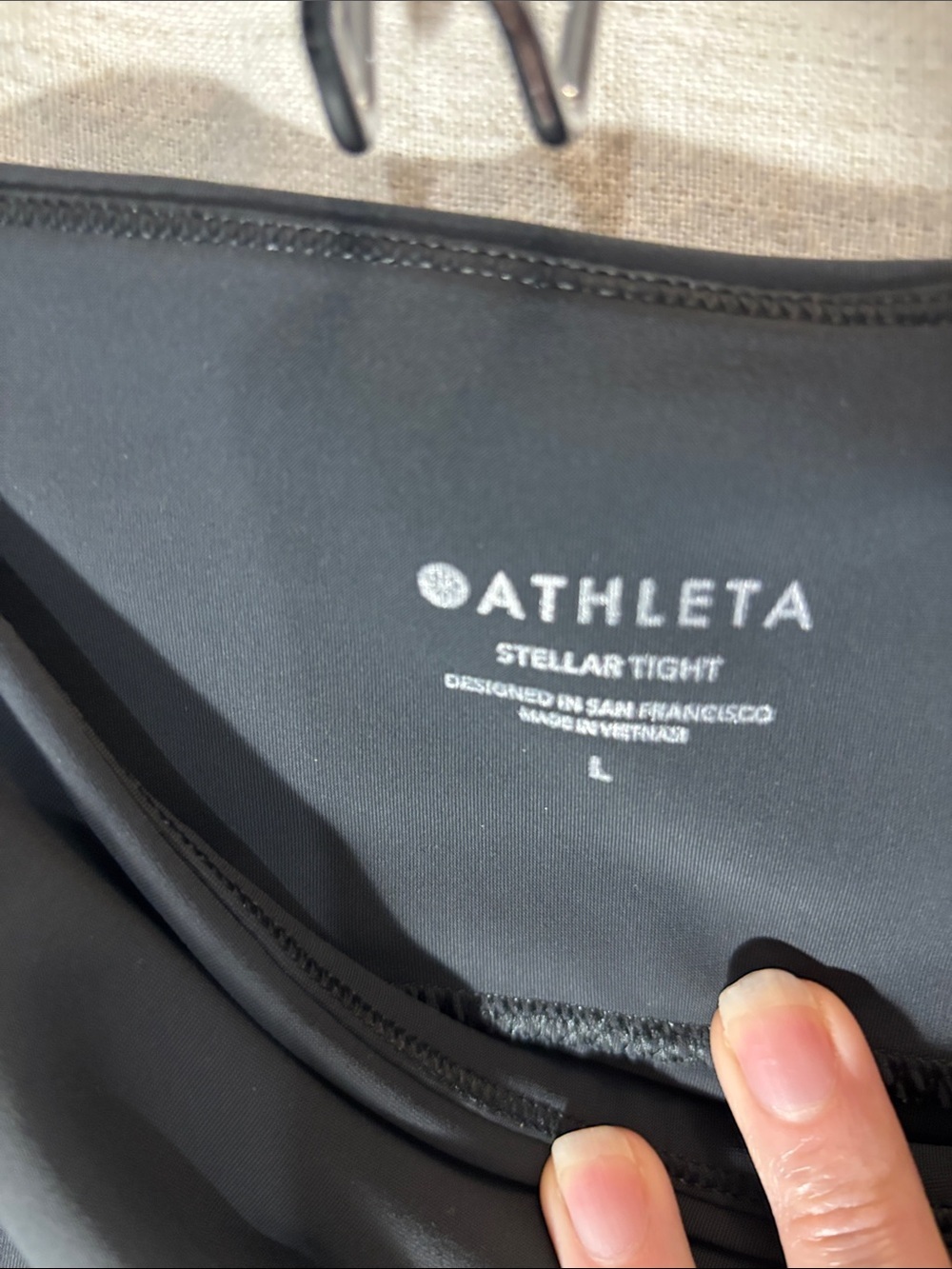 Athleta Dark Charcoal High-Waist Zip Pocket Leggings Stellar Tight - Picture 2 of 7